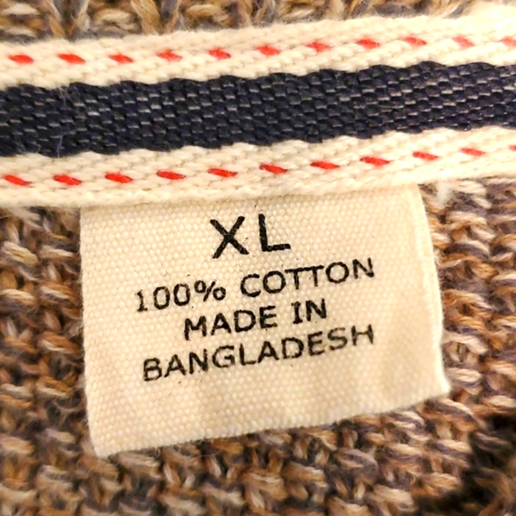 WEATHERPROOF VINTAGE XL BROWN & CREAM KNIT LONGSLEEVE CREW NECK SWEATER - Picture 4 of 5